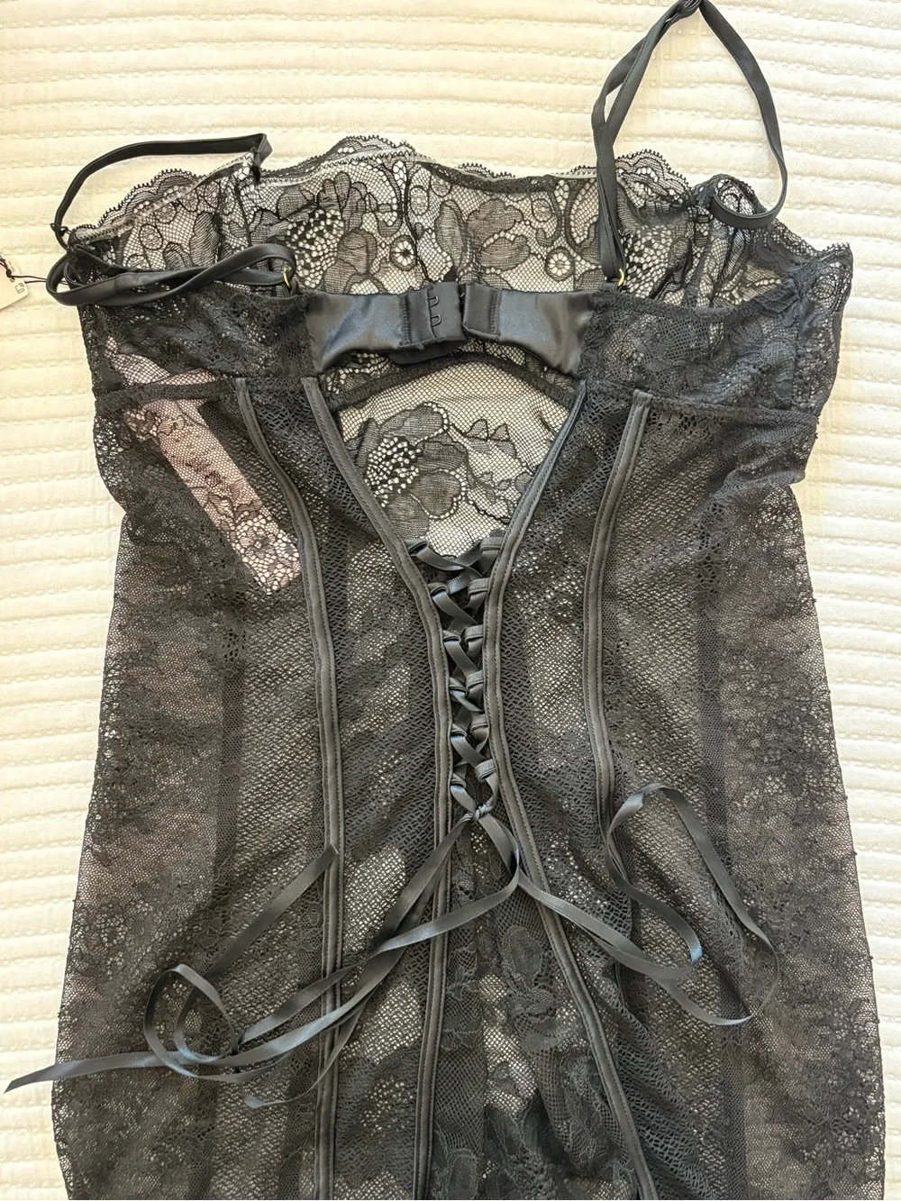 Victoria's Secret Black Lace Chemise